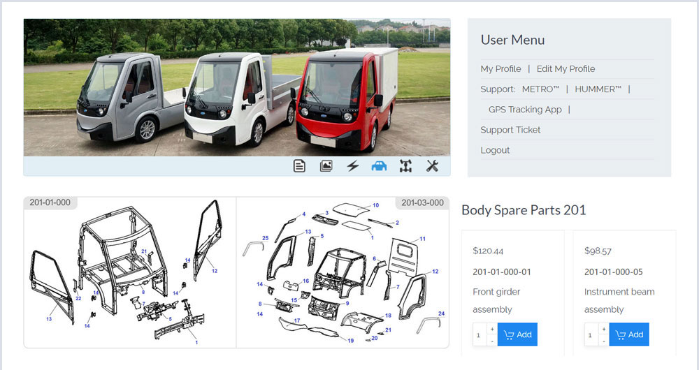 ● An online aftermarket services platform to support your product maintenance